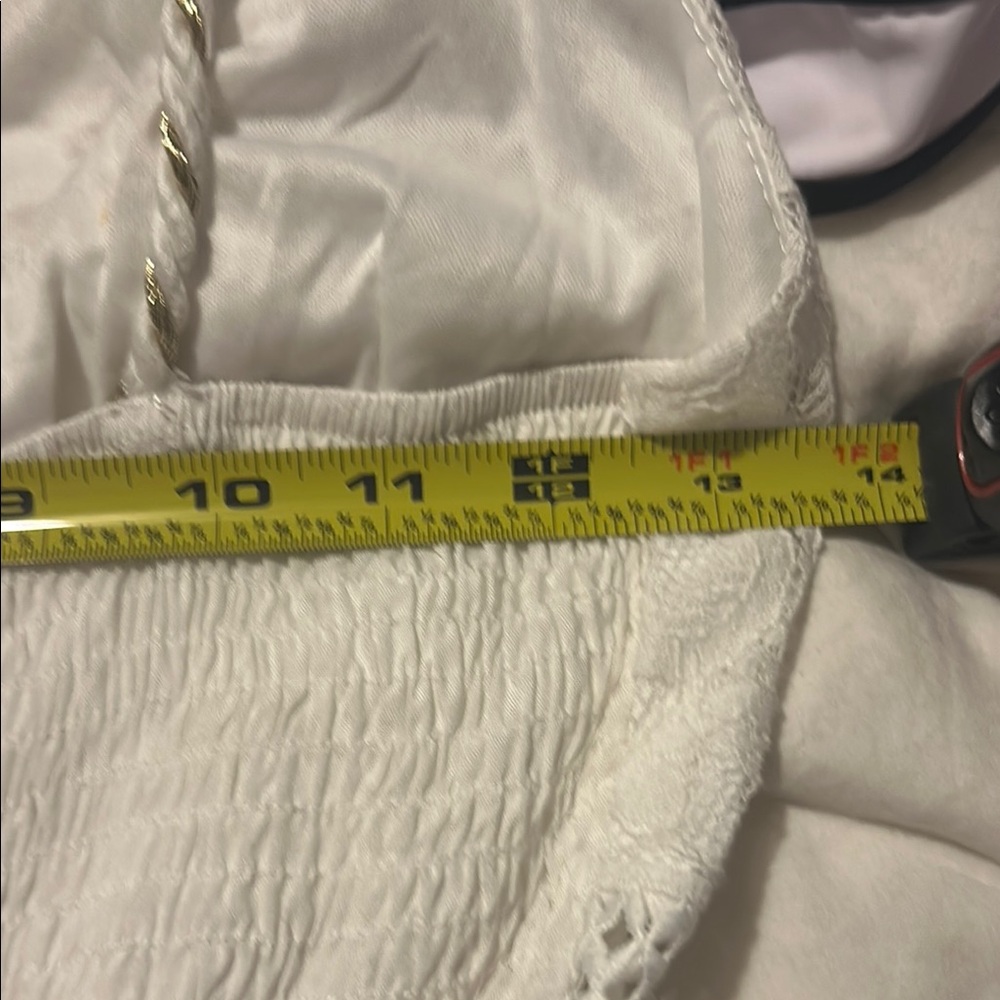 White and Gold Sleeveless Backless Sundress - Picture 13 of 14